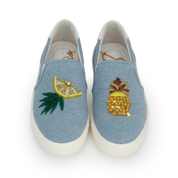Sam Edelman Shoes - Sam Edelman Evelina Slip-on Denim Sneaker Size 9.5